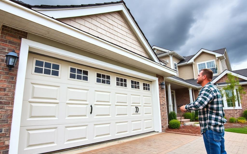 Reinforced garage door withstanding storm conditions